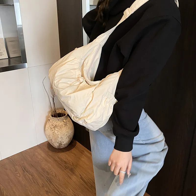 SWIMADE Oxford Shoulder Bag Women's White/Gray/Pink/Black/Blue-13