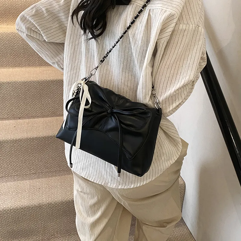 SWIMADE PU Shoulder Bag Regular Women's White/Pink/Black/Silver-20