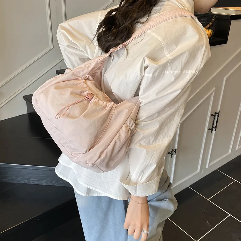 SWIMADE Oxford Shoulder Bag Women's White/Gray/Pink/Black/Blue-3