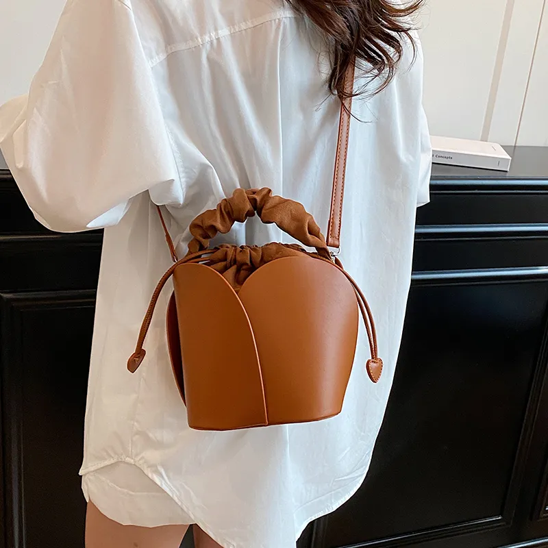 SWIMADE PU One Shoulder Handbag Women's Black/Red/Brown-12