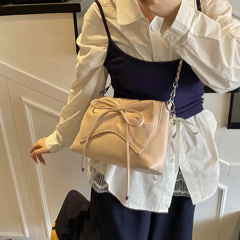 SWIMADE PU Shoulder Bag Regular Women's White/Pink/Black/Silver-13
