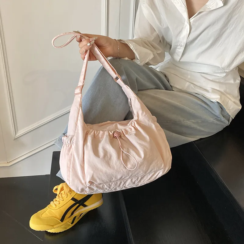 SWIMADE Oxford Shoulder Bag Women's White/Gray/Pink/Black/Blue-5