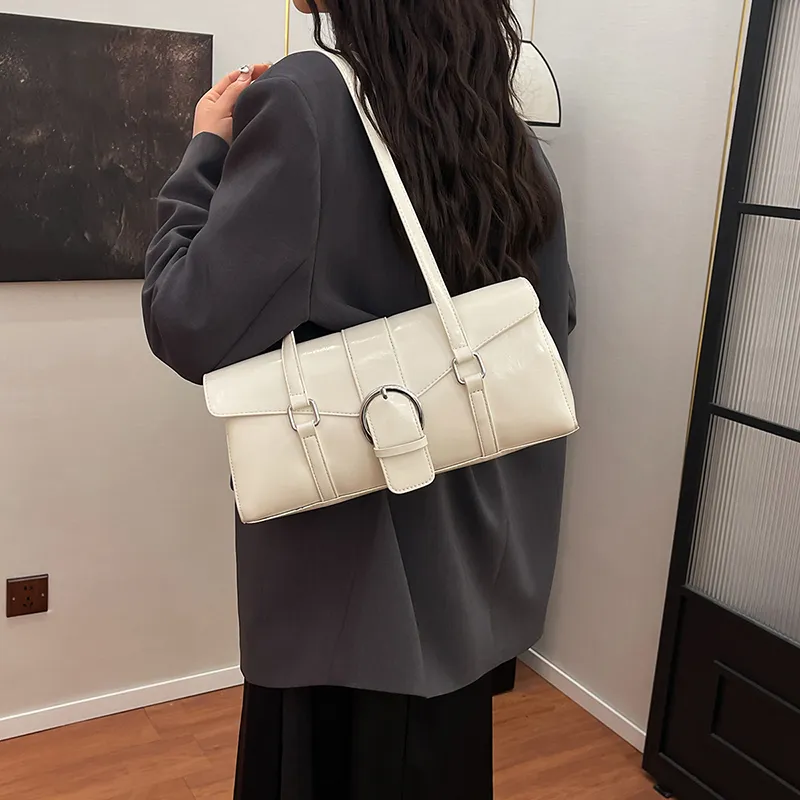 SWIMADE PU Shoulder Bag Women's Silver/Black/Beige/Coffee/Brown-17