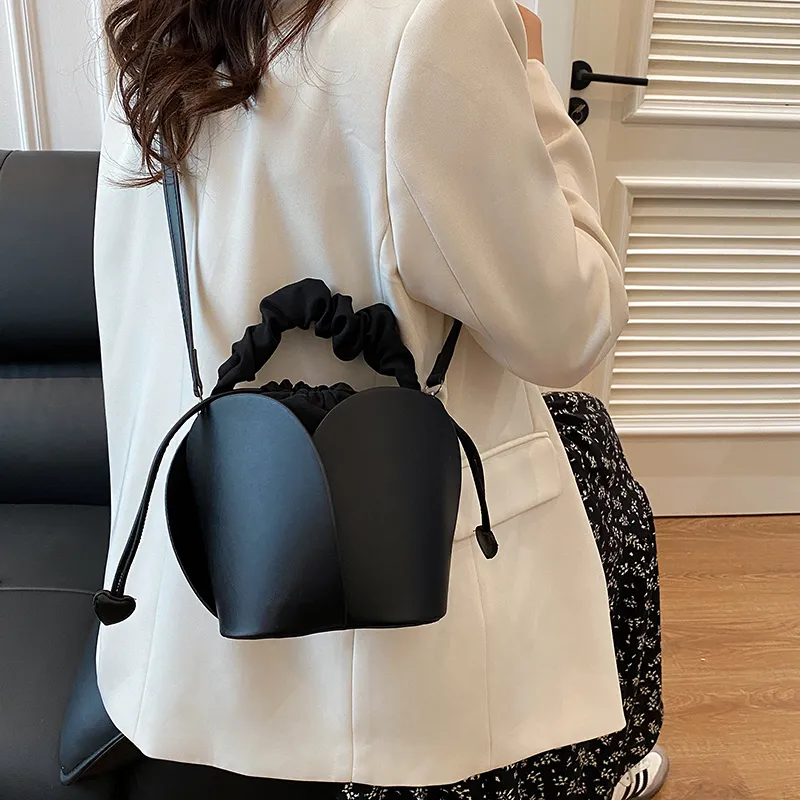 SWIMADE PU One Shoulder Handbag Women's Black/Red/Brown-15
