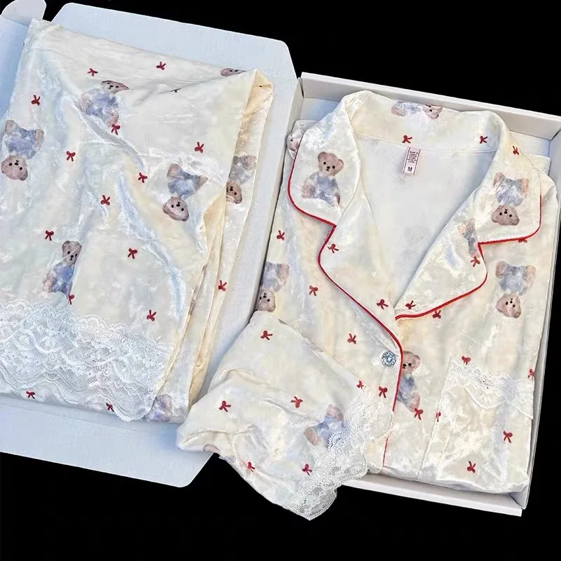 WANANNI Pajama Set Women's Shopping Bag White-2