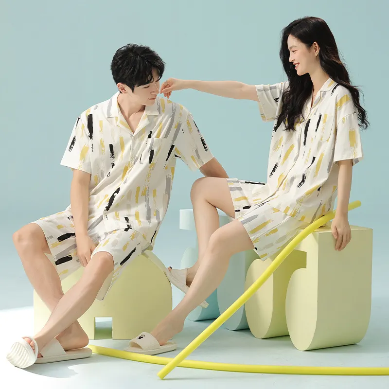 WANANNI Pajama Set Unisex Apricot Yellow-5