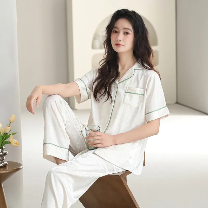 WANANNI Pajama Set Women's White-1