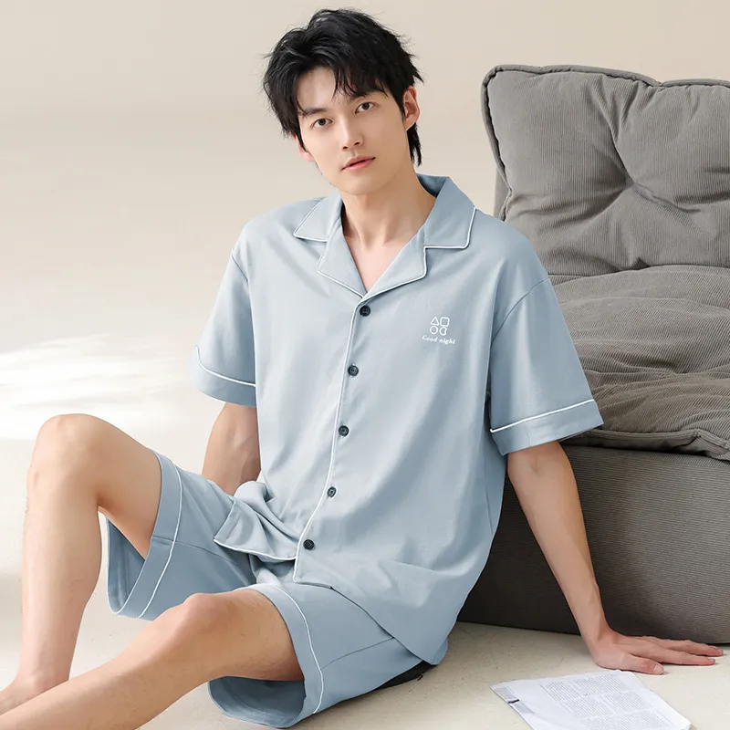 WANANNI Pajama Set Men's Sky Blue-4