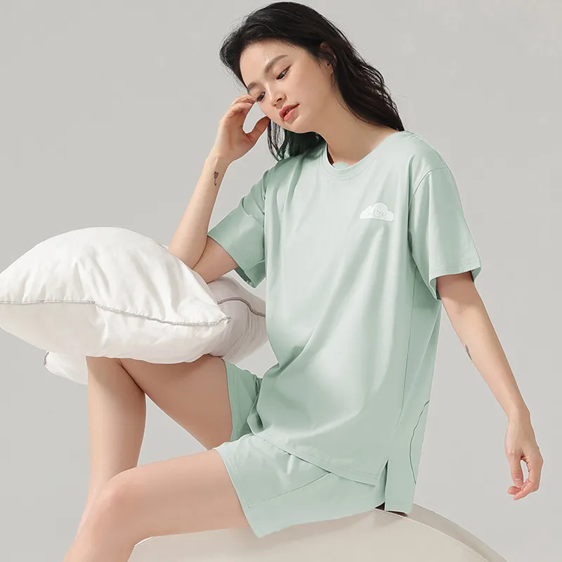 WANANNI Pajama Set Women's Lake Green-3