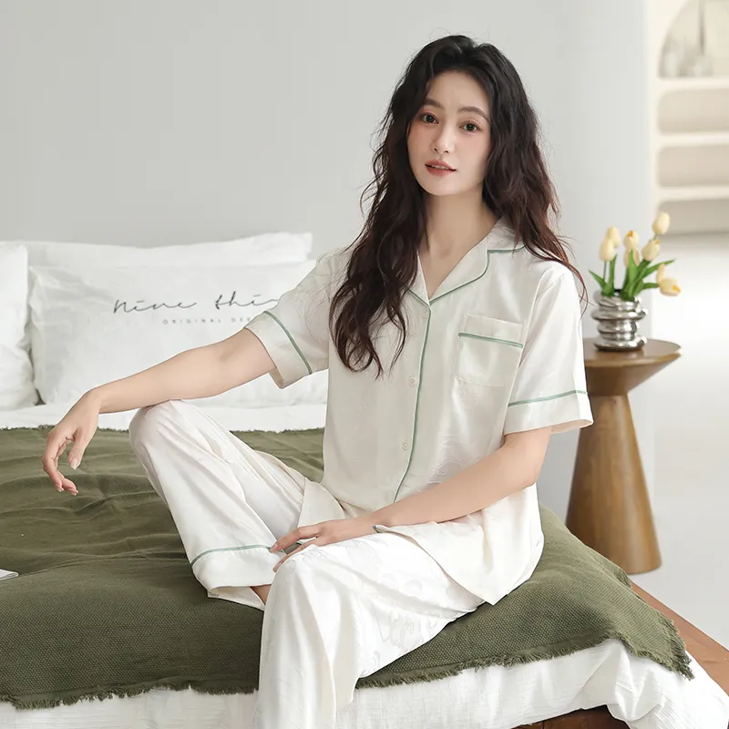WANANNI Pajama Set Women's White-3