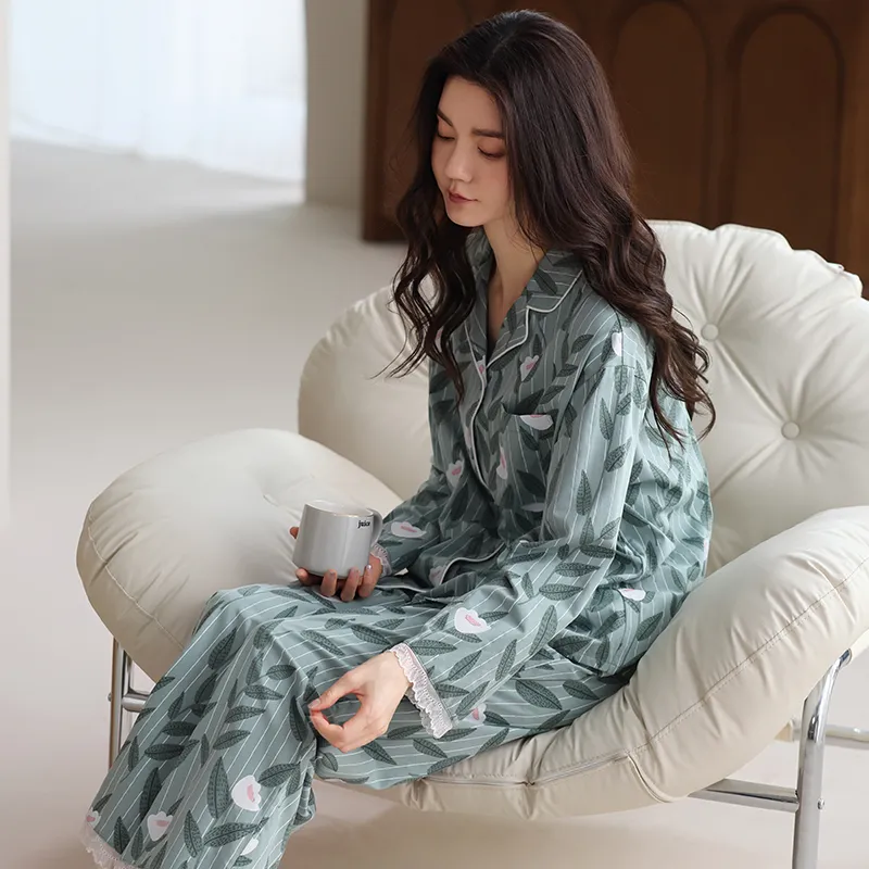 WANANNI Pajama Set Women's Green-3