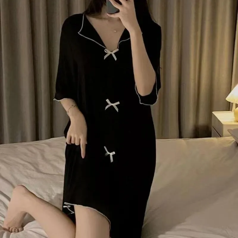 WANANNI Nightgown Women's Black-13
