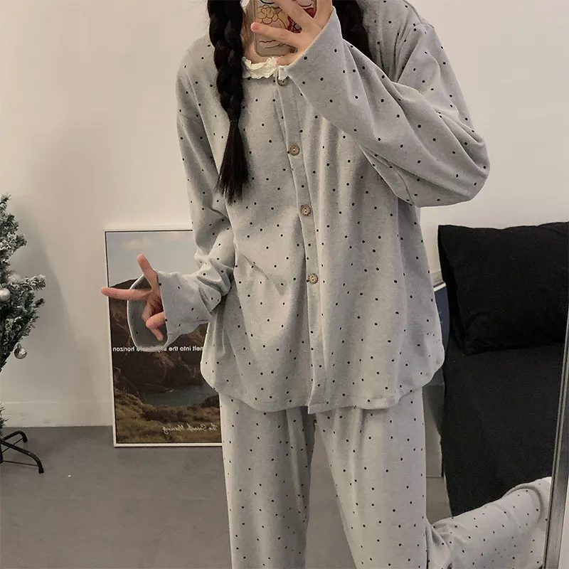 WANANNI Pajama Set Women's Gray-4