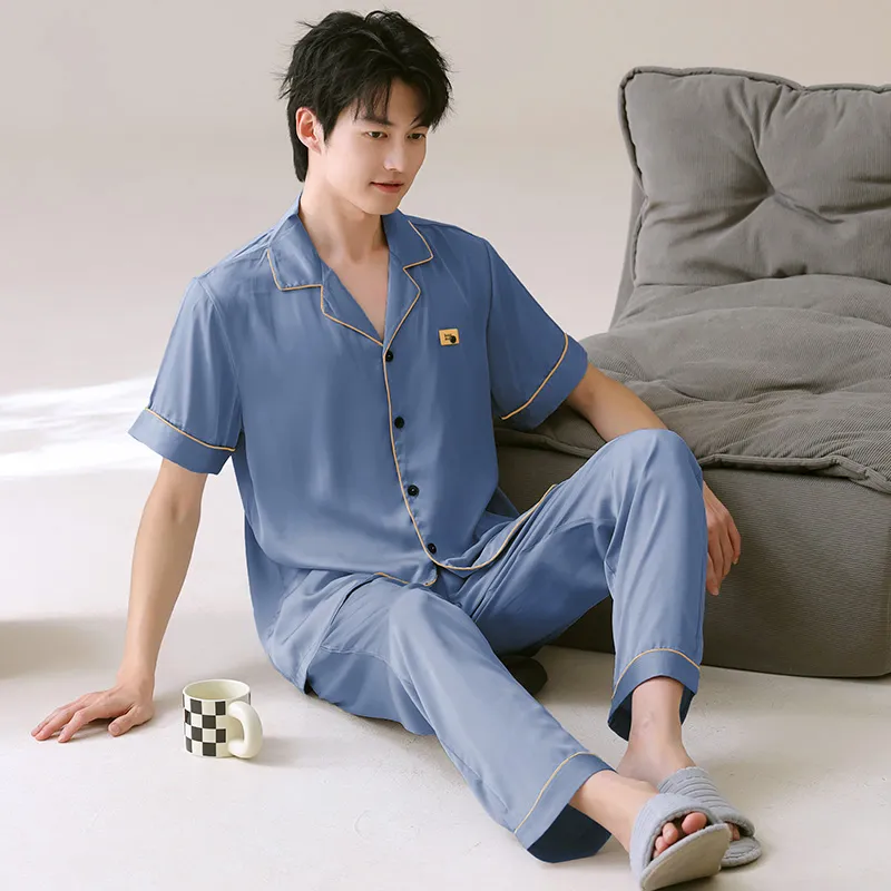 WANANNI Pajama Set Men's Dodger Blue-2