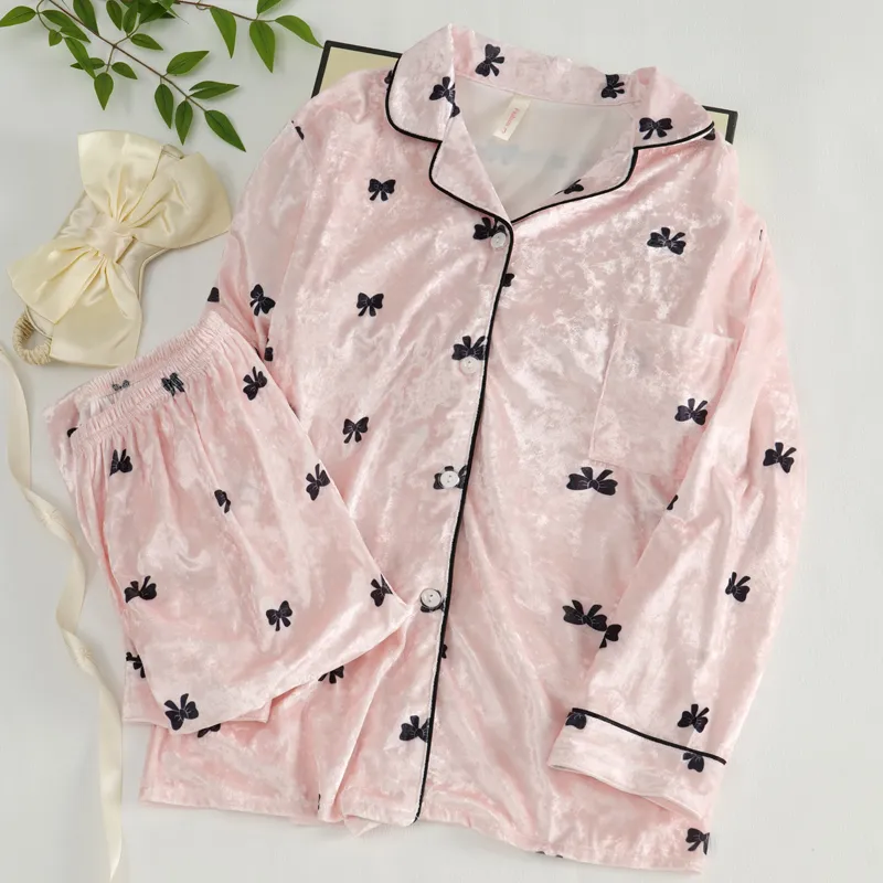 WANANNI Pajama Set Women's Light Pink-1