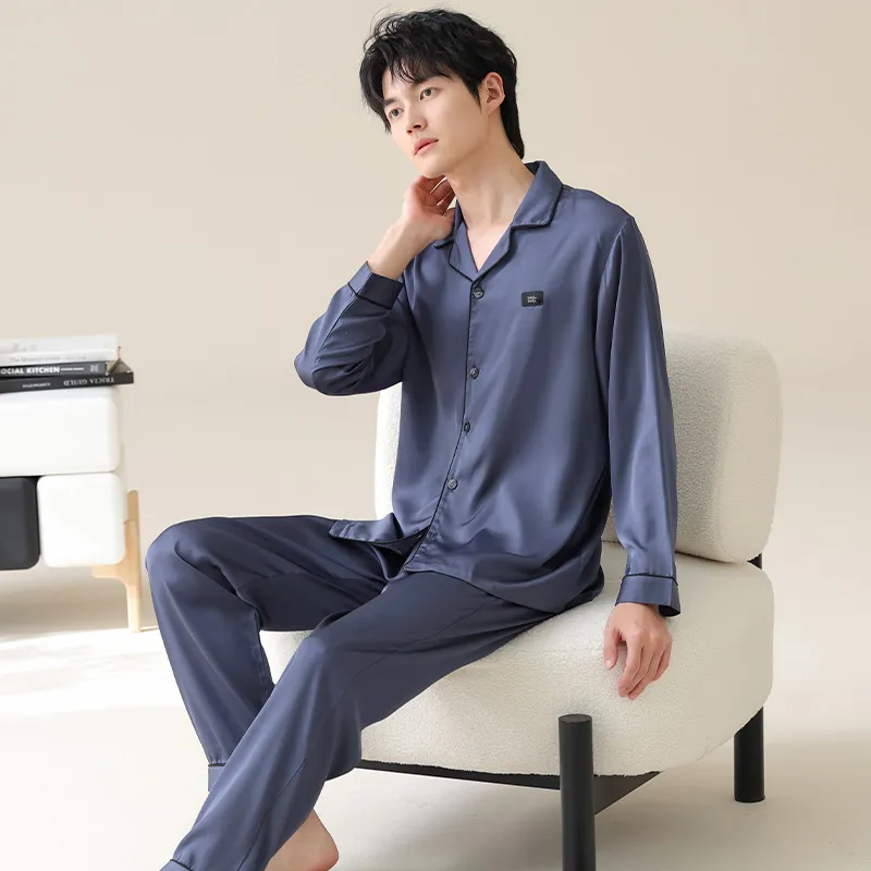 WANANNI Pajama Set Men's Royal Blue-5