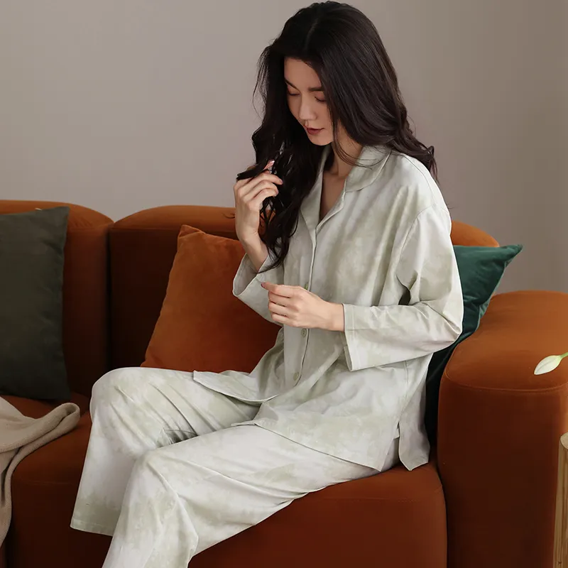 WANANNI Pajama Set Women's Light Green-3