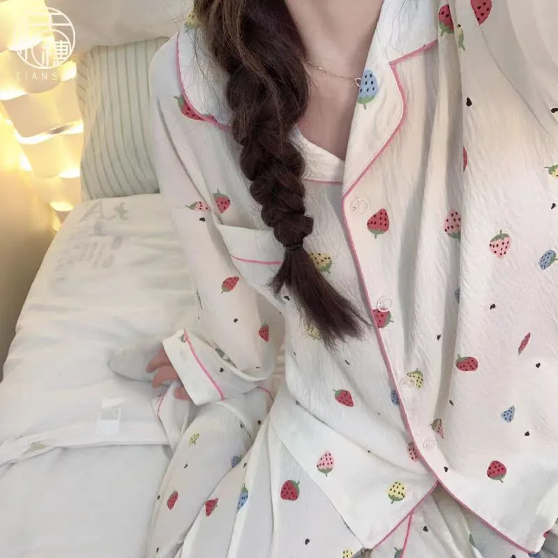WANANNI Pajama Set Women's White-3