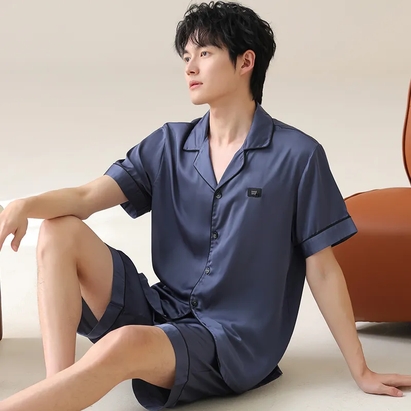WANANNI Pajama Set Men's Royal Blue-3