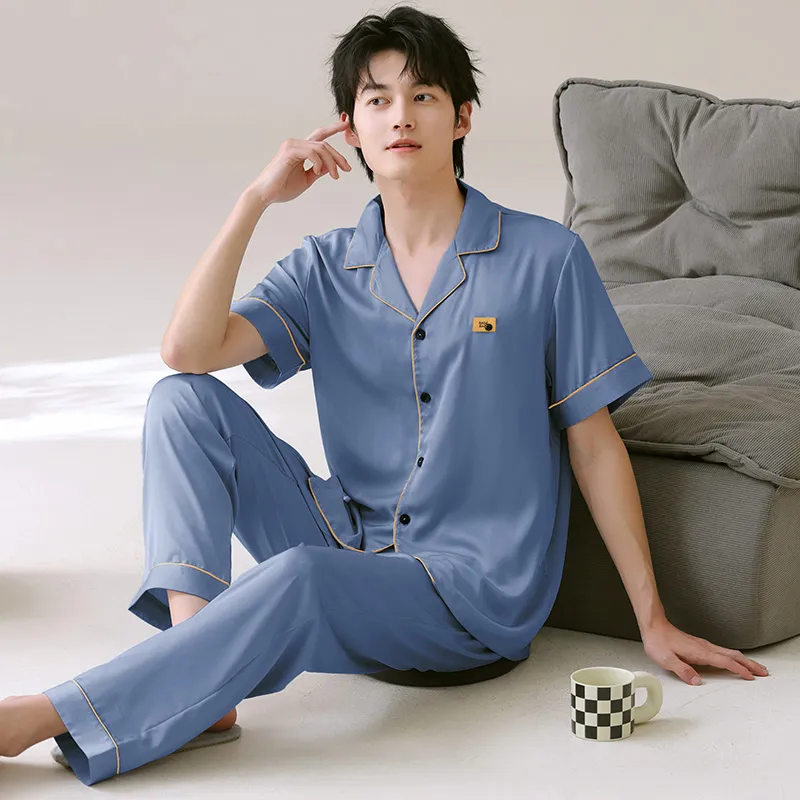 WANANNI Pajama Set Men's Dodger Blue-3