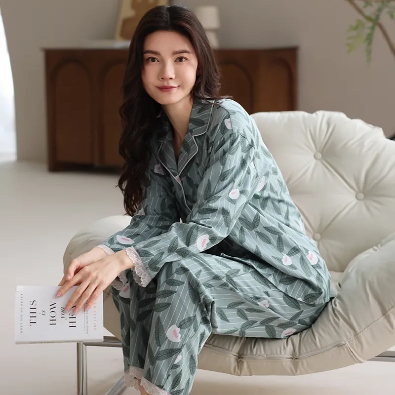 WANANNI Pajama Set Women's Green-5