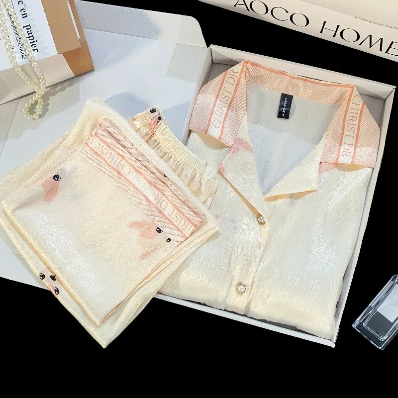 WANANNI Pajama Set Women's Shopping Bag Apricot-3