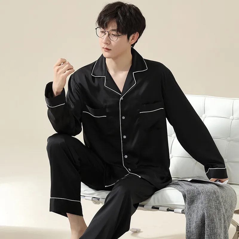 WANANNI Pajama Set Men's Shopping Bag/Box Black-4