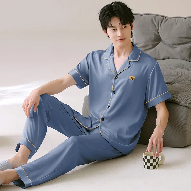 WANANNI Pajama Set Men's Dodger Blue-5