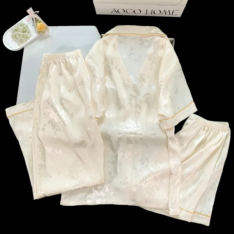 WANANNI Pajama Set Women's Apricot-6