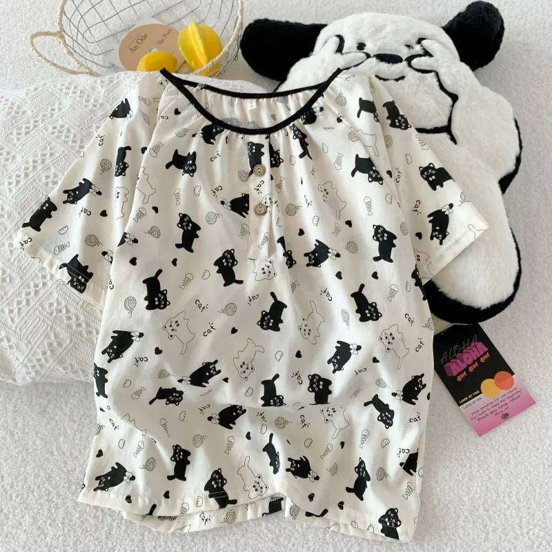 WANANNI Pajama Set Women's White-4
