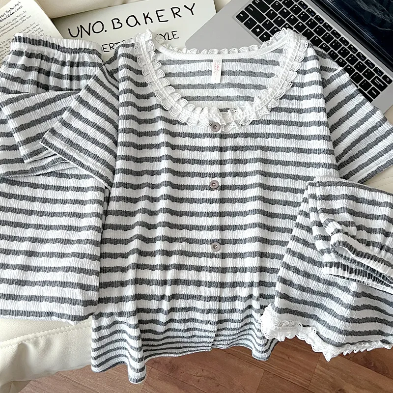 WANANNI Pajama Set Women's Gray-5