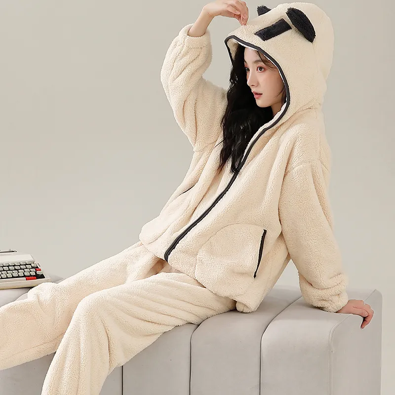 WANANNI Pajama Set Women's Light Apricot-4
