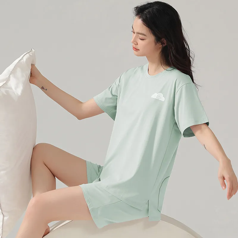 WANANNI Pajama Set Women's Lake Green-2