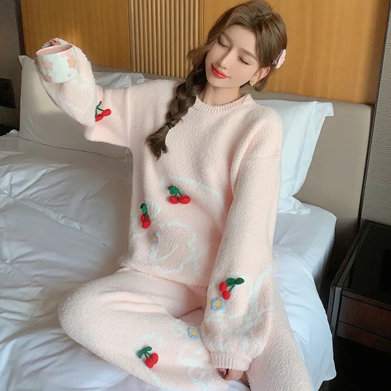 WANANNI Pajama Set Women's Shopping Bag Pink-4