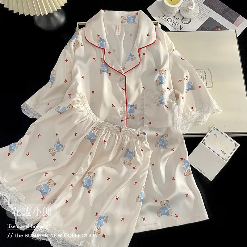 WANANNI Pajama Set Women's White-7