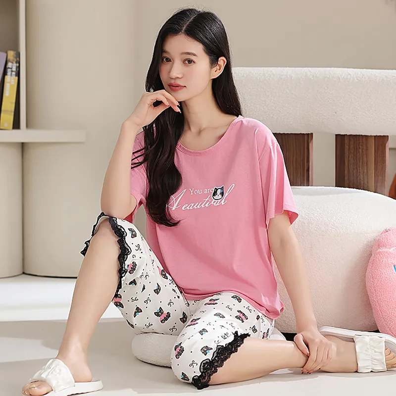 WANANNI Pajama Set Women's Pink-4
