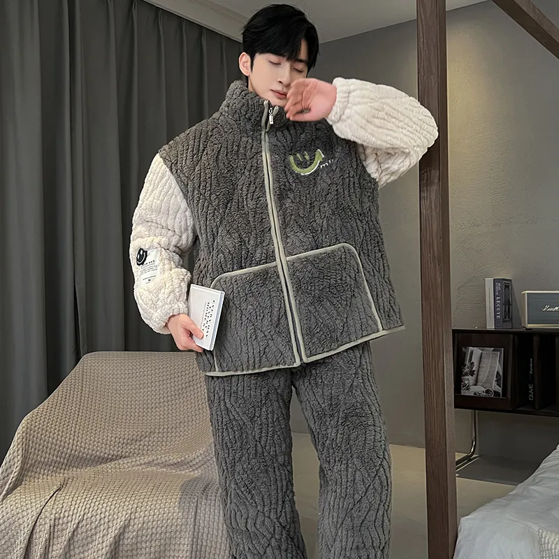 WANANNI Pajama Set Men's Dark Gray-6