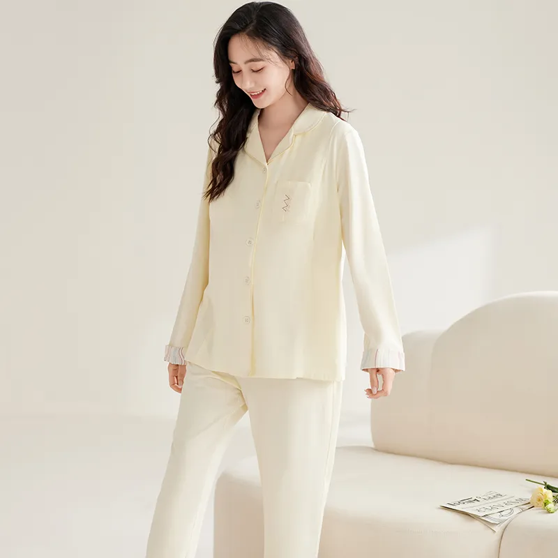 WANANNI Pajama Set Women's Cream Apricot-6