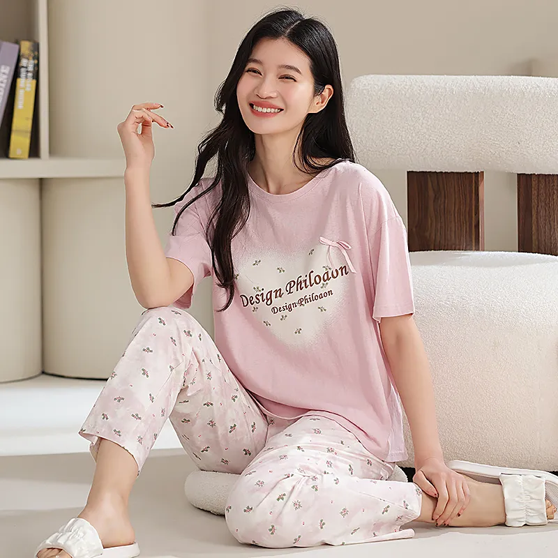 WANANNI Pajama Set Women's Light Pink-4