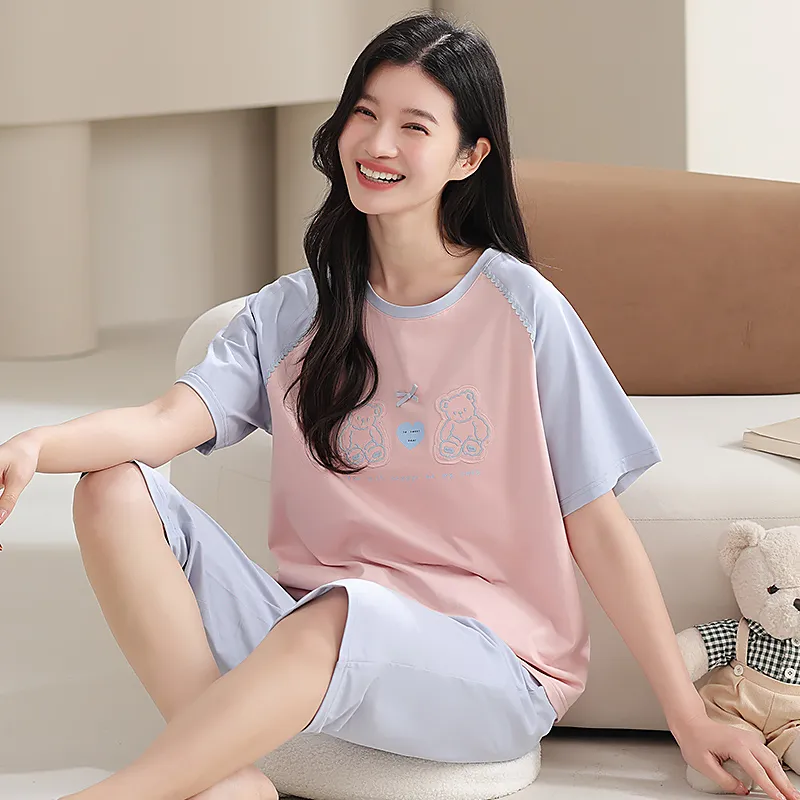 WANANNI Pajama Set Women's Blue-4