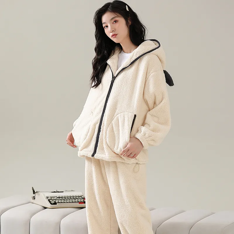 WANANNI Pajama Set Women's Light Apricot-5