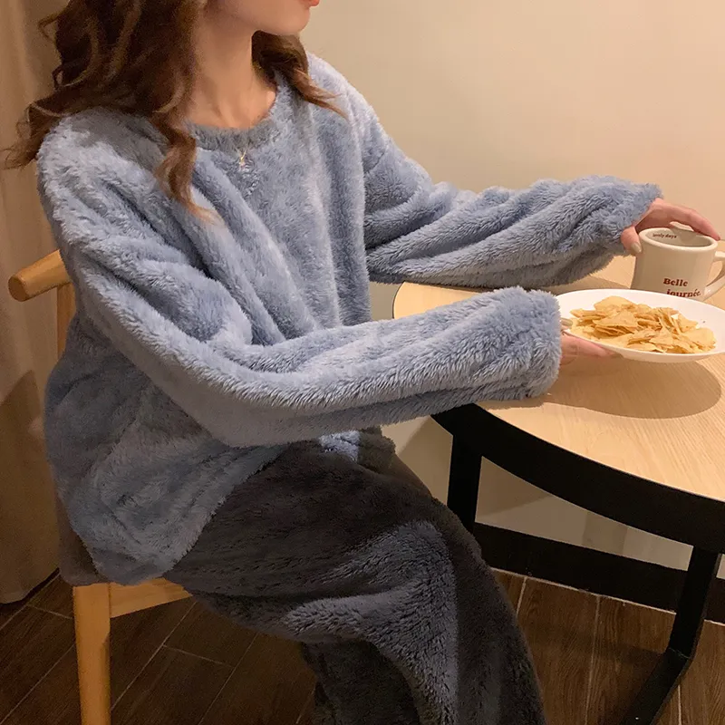 WANANNI Pajama Set Women's Dark Sky Blue-4