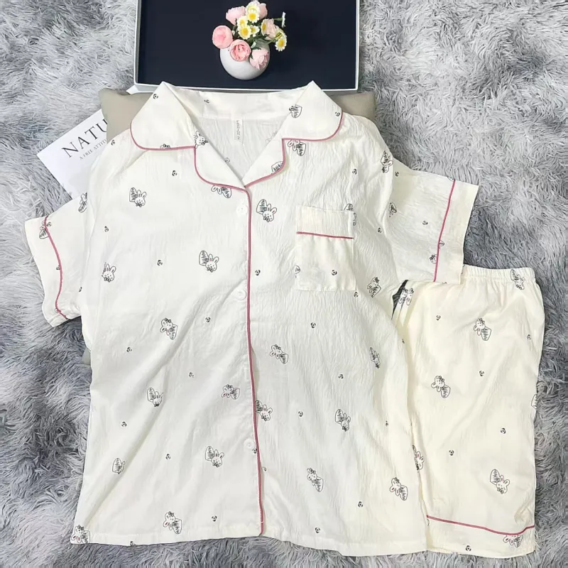 WANANNI Pajama Set Women's White-2