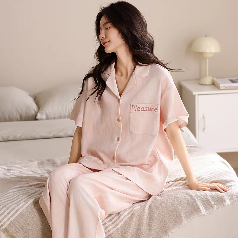 WANANNI Pajama Set Women's Light Pink-3