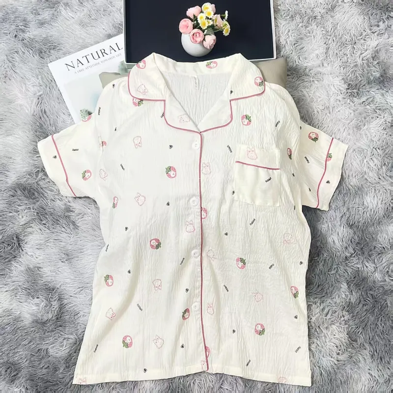 WANANNI Pajama Set Women's White-5
