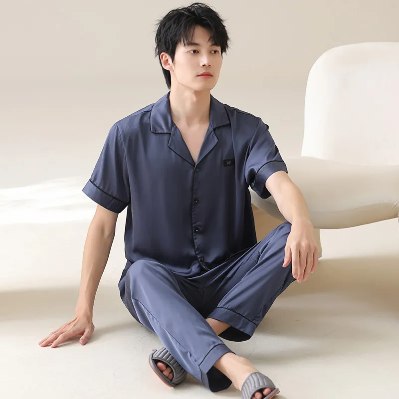 WANANNI Pajama Set Men's Royal Blue-3