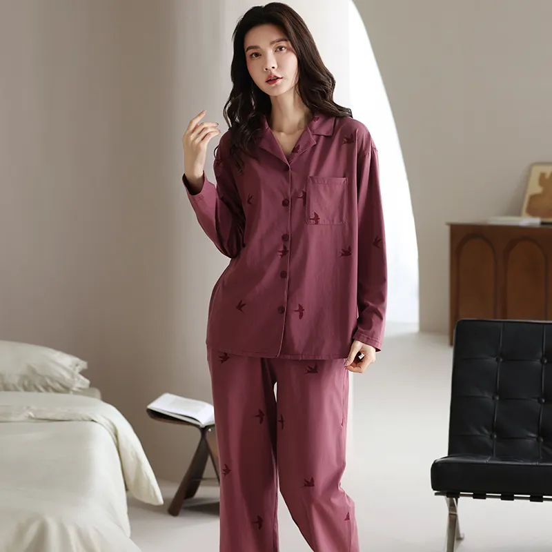 WANANNI Pajama Set Women's Rose Red-6