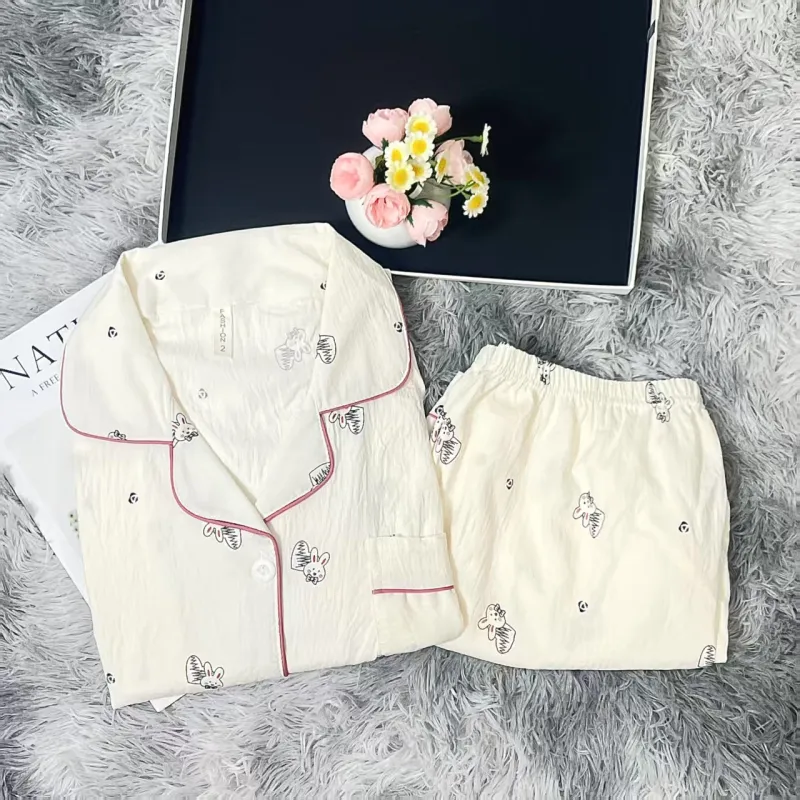 WANANNI Pajama Set Women's White-1