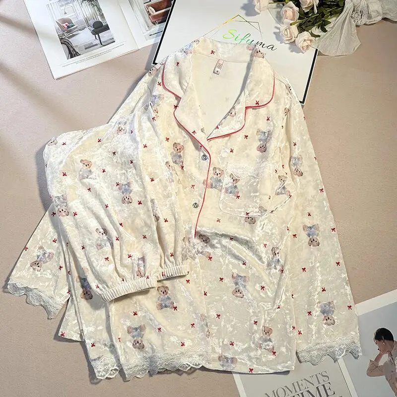 WANANNI Pajama Set Women's White-4