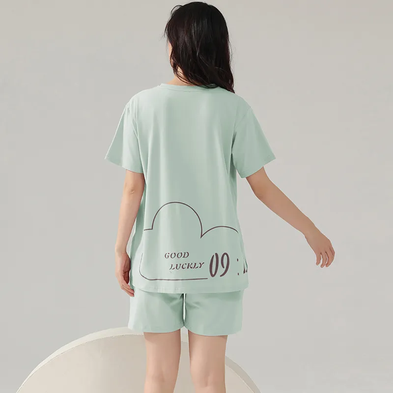 WANANNI Pajama Set Women's Lake Green-5